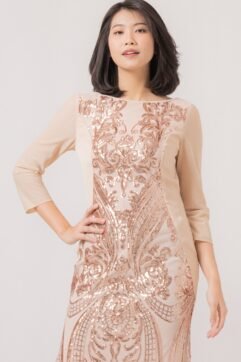 Ghasna Sequin Maxi Dress 81616