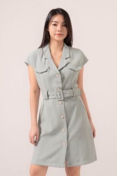 Ivoree Belted Sleveless Dress 524842