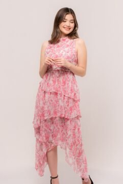 Maelie Ruffle Pleated Dress 85931