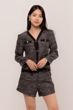 Monsel V-Neck Tweed Set 525212-5225131