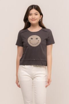 Welia Smile Embroidery Top CC30374-1
