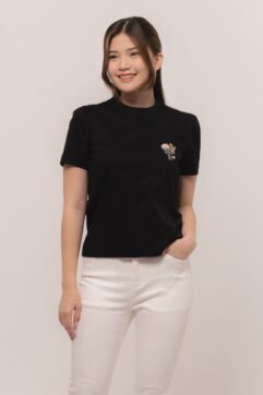 Caelyn Flower Embroidery Rhinestones Top CC30183