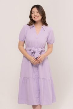 Foine Ribbon Belted Dress 85760