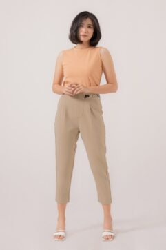 Yisca Side Belted Pants 85520