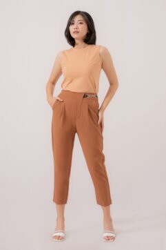 Yisca Side Belted Pants 85520