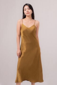 Ravine Sateen Midi Dress 85868