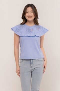 Glaiza Flower Anglaise Cape Top 85737