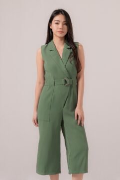 Olsen Belted Sleeveless Jumpsuit 579-1