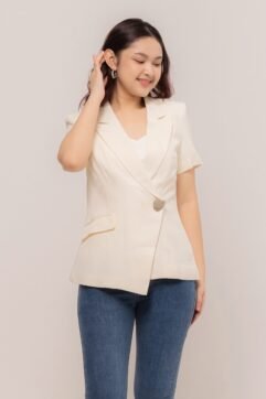 Perla Love Button Blazer CC31033