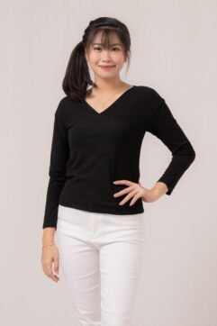 Leolia Rib-Knit Wrap Top 85712