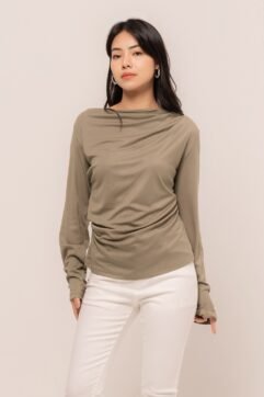 Kya Ruched Long Sleeves Top CC30523-1