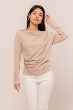 Kya Ruched Long Sleeves Top CC30523-1