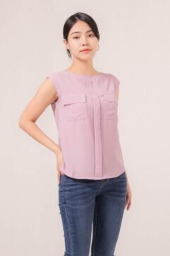 Selvia Double Pocket Sleeveless Top 85840