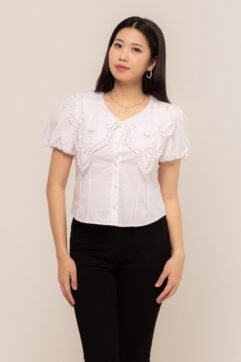 Lodelia Anglaise Collar Top CC31673