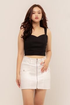 Ruth Zip Front Denim Skirt 5178-1