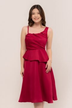 Xandra Asymmetrical Wrinkle Dress 85872