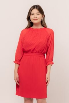 Renae Ruffle Neck Dress 525044