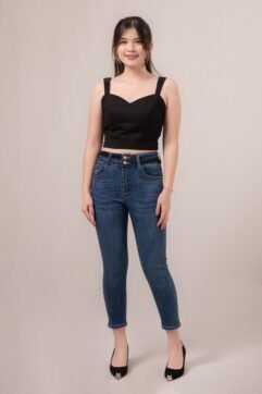 Zivania Double Button Denim Pants 5202