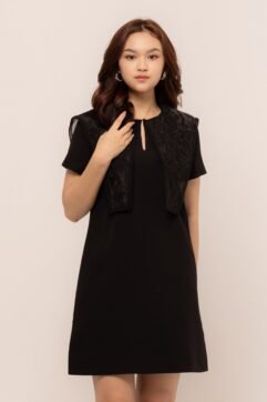 Agnetta Embroidery Collar Dress CC30746