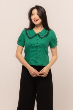 Ailsie Embroidery Puff Sleeves Top CC31672