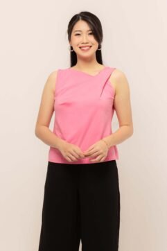 Latvia Asymmetrical Sleeveless Top R85560