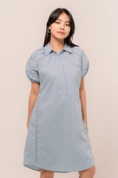 Cecily Anglaise Elastic Sleeves Dress 7215