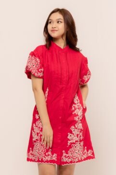 Hellenore Anglaise Puff Sleeves Dress CC31283