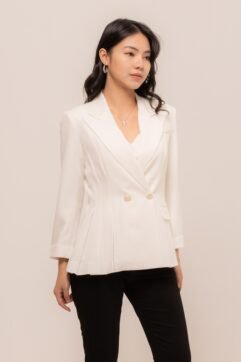 Stellina Double Button Pleated Blazer CC31522-2