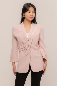 Monica Rhinestones Flower Blazer 81835