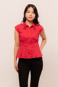 Lorenna Flower Collar Top CC31671