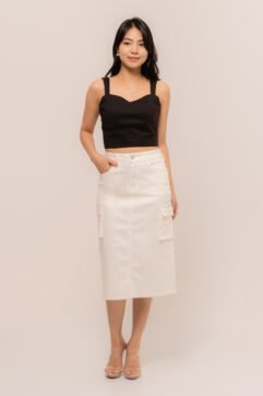 Vallea Cargo Denim Skirt 5234-1