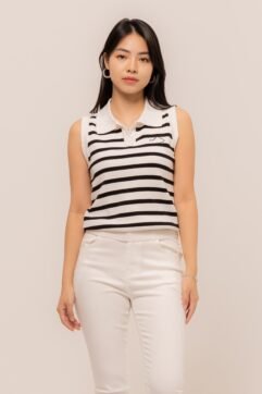 Sierra Coquette Stripes Knit Top 3003
