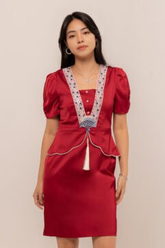 Yuxin Embroidery Tassel Dress CC32200