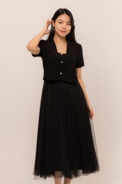 Aphrodite Button Tulle Dress CC32175