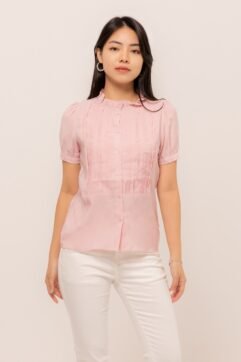 Ciena Ruffle Pleated Top CC31299
