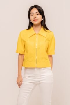 Venezia Zipper Shirt Top 7160