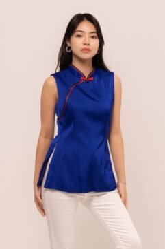 Kexin Mandarin Button Sleeveless Top CC32149