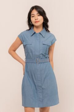 Terra Belted Denim Dress 525288