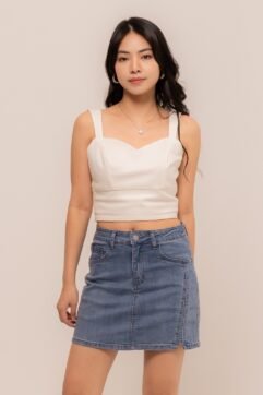 Meyke Front Slit Denim Skirt 5233