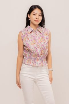 Keona Floral Sleeveless Top CC30840-3