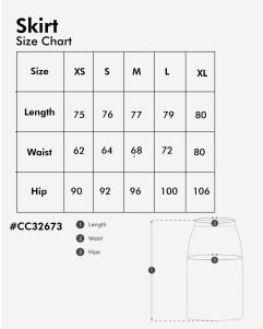 Juneira Front Slit Asymmetrical Skirt CC32673