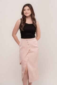 Juneira Front Slit Asymmetrical Skirt CC32673