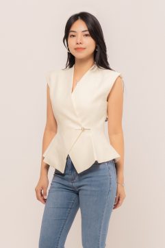 Catherine Peplum Sleeveless Top CC33012