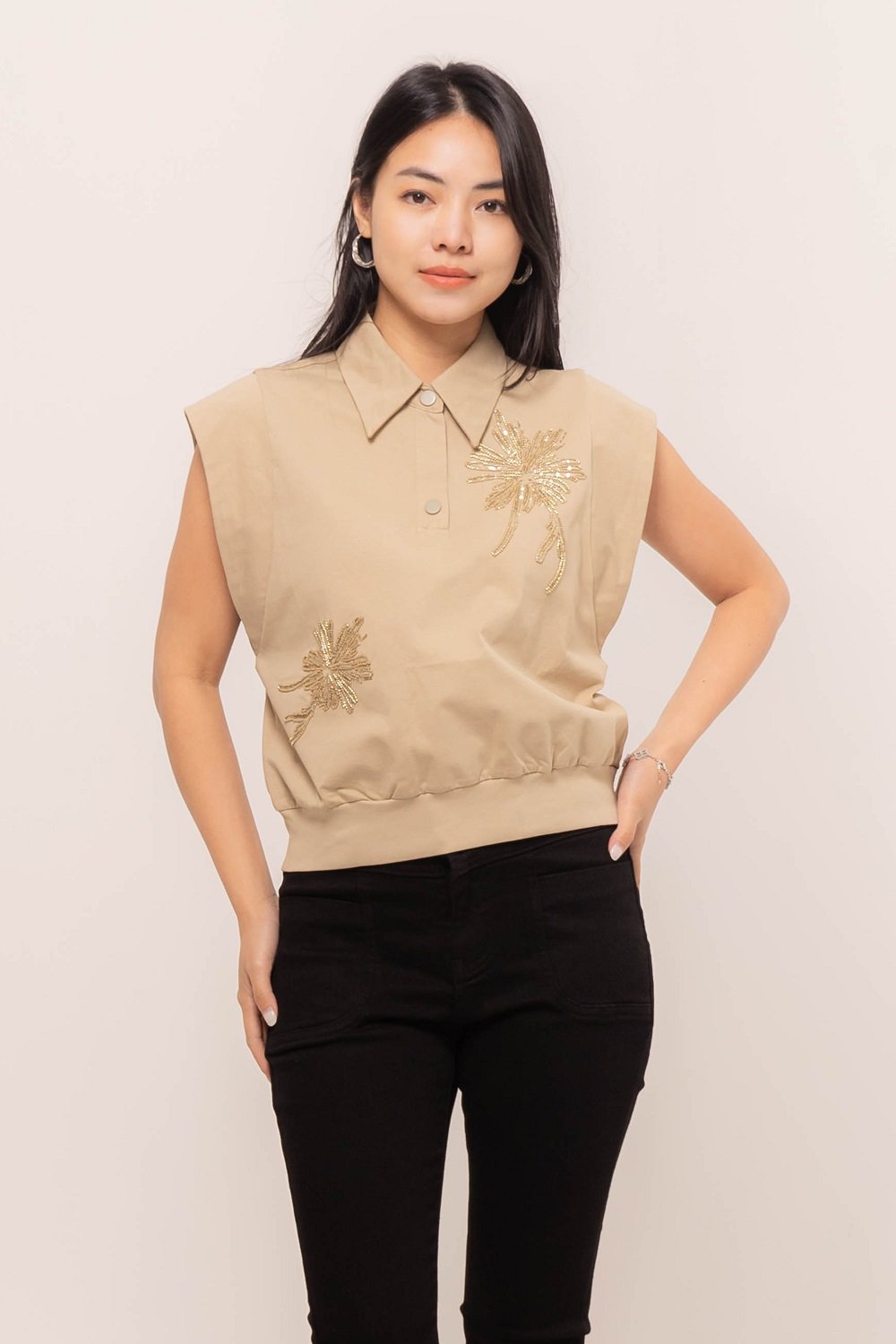 Arnette Beads Sleveless Top CC32866
