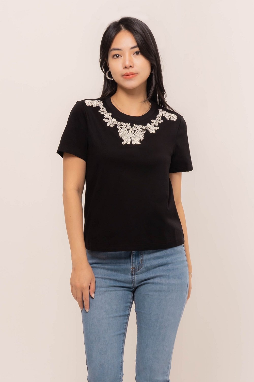 Renita Beads Embroidery Top CC33417