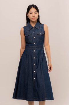 Veola Sleeveless Denim Dress 3034
