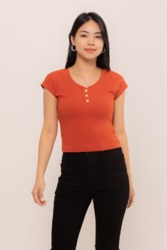 Norru Button Crop Top 5X076