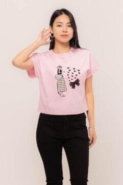 Lollie Velvet Graphic Top CC32951