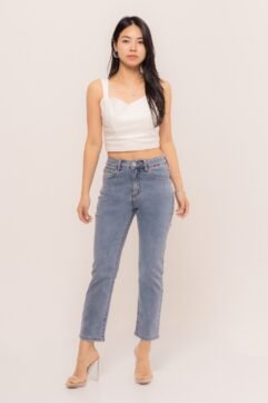 Gerra Patch Denim Highwaist Pants 5257