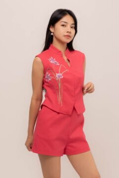 Enlisha Flower Embroidery Romper CC33144